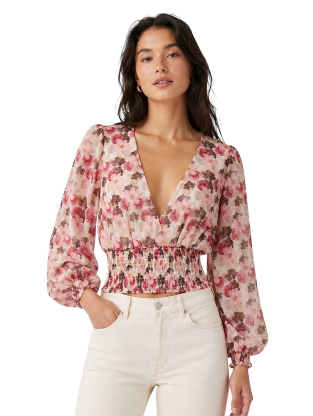 Aritzia Wilfred Wistful Blouse Floral Women's Medium